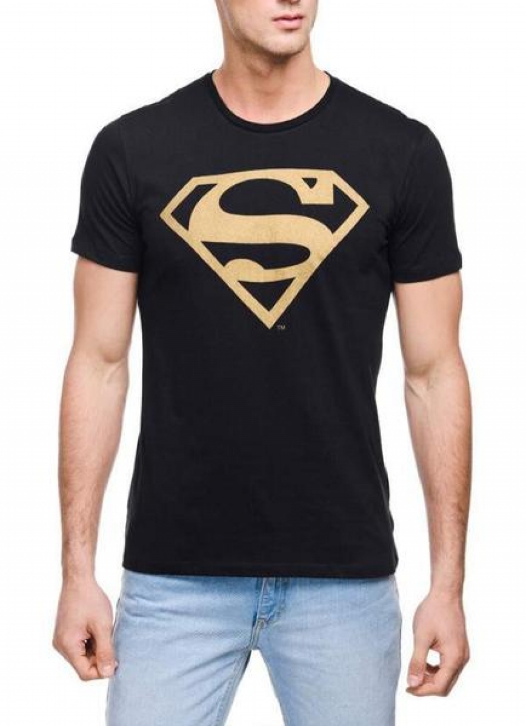 Buy Superman Super Gold Black Half Sleeve Men T-Shirt in Pakistan ...