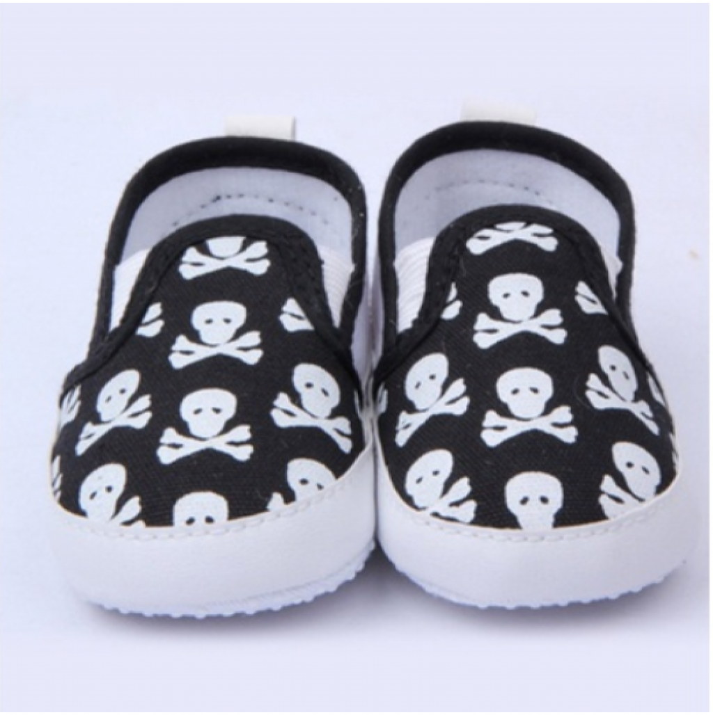 Buy Skull Anti Slip Baby Toddler Canvas Crib Shoes Boy Girl