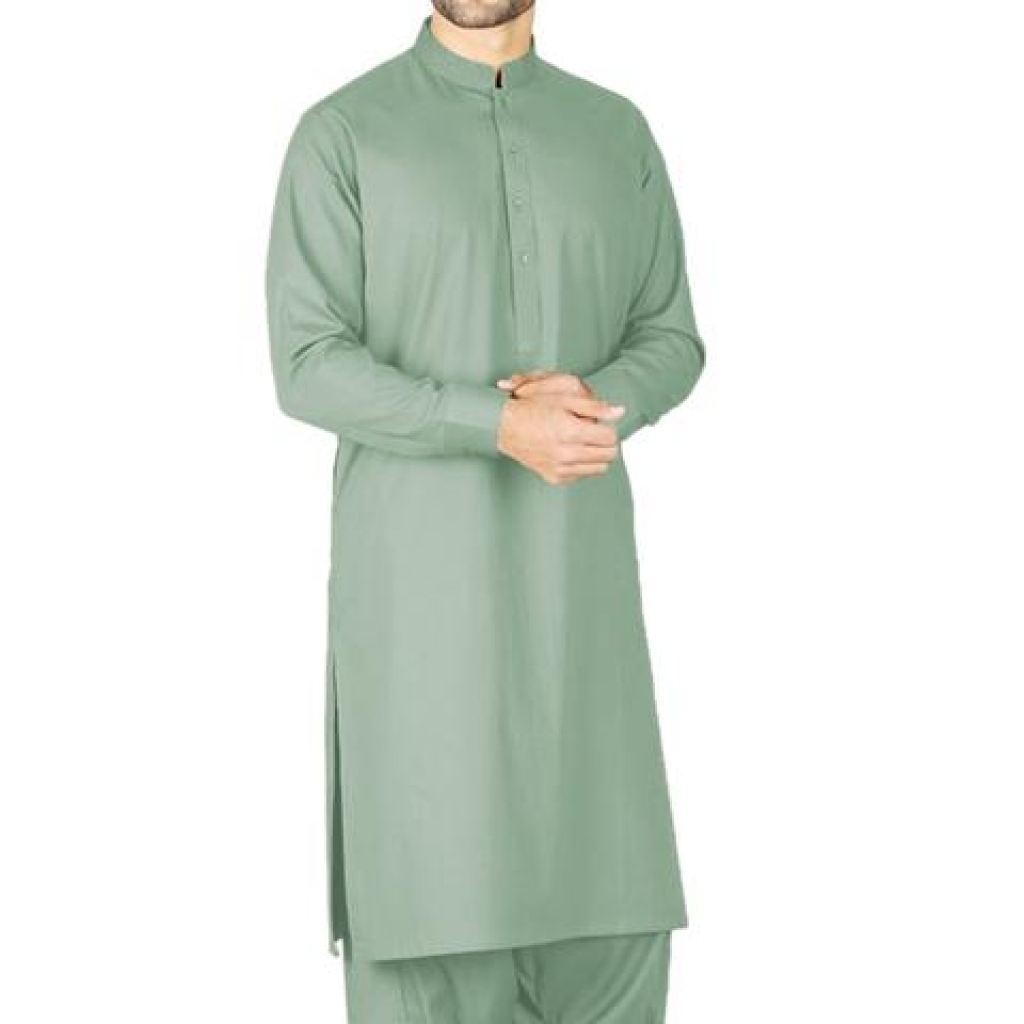 Buy Unstitched Wash & Wear Gents Fabric- Lime Mint - Kurta Only - 2.25m ...