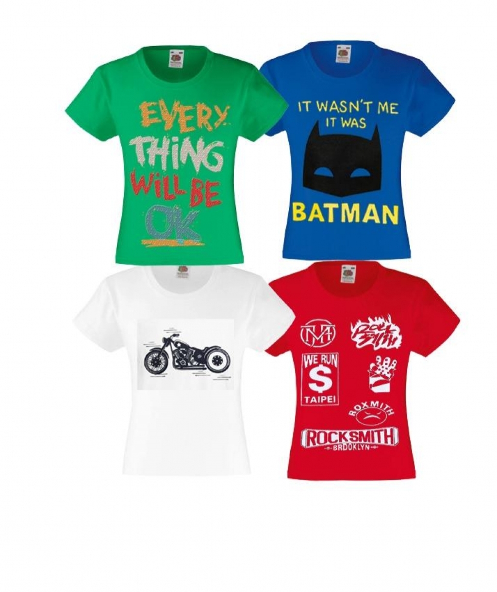 Buy Pack Of 4 Printed Girls Pattren Cotton T-shirt For Girls In 