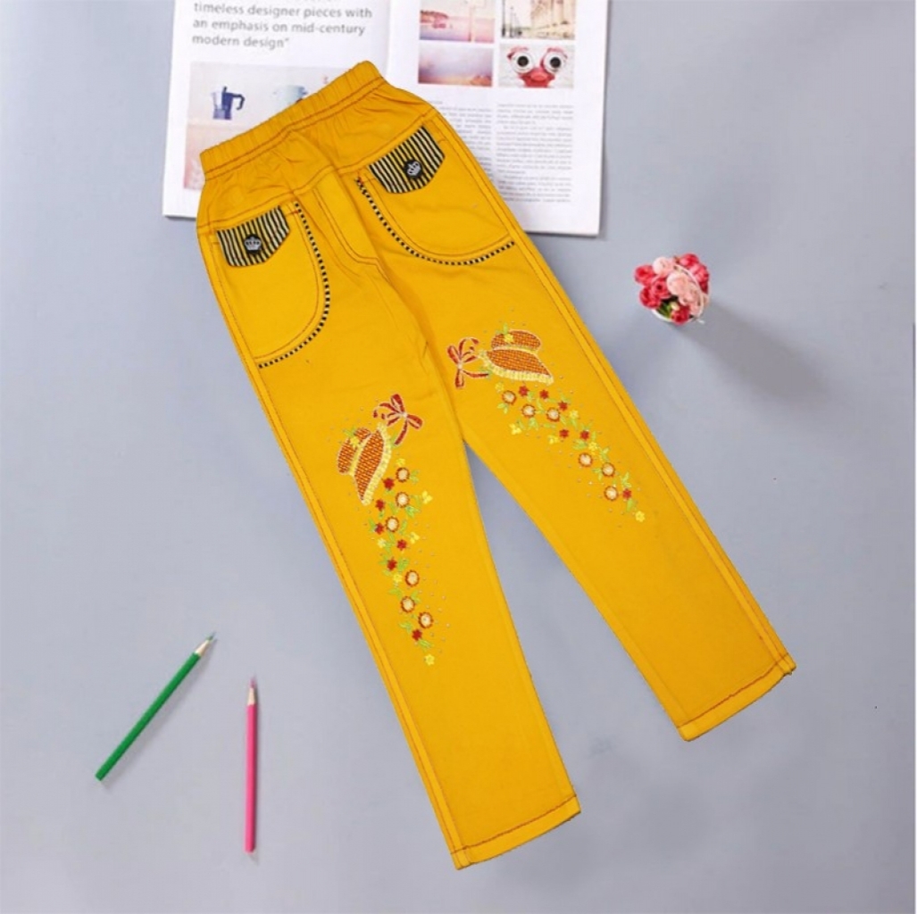 Girls Pants Spring Autumn Embroidery Flowers Girl Jeans Leggings Kids Denim  Trousers Outfits Children Clothing Kids Clothes From Faithfulness, $23.12 |  DHgate.Com
